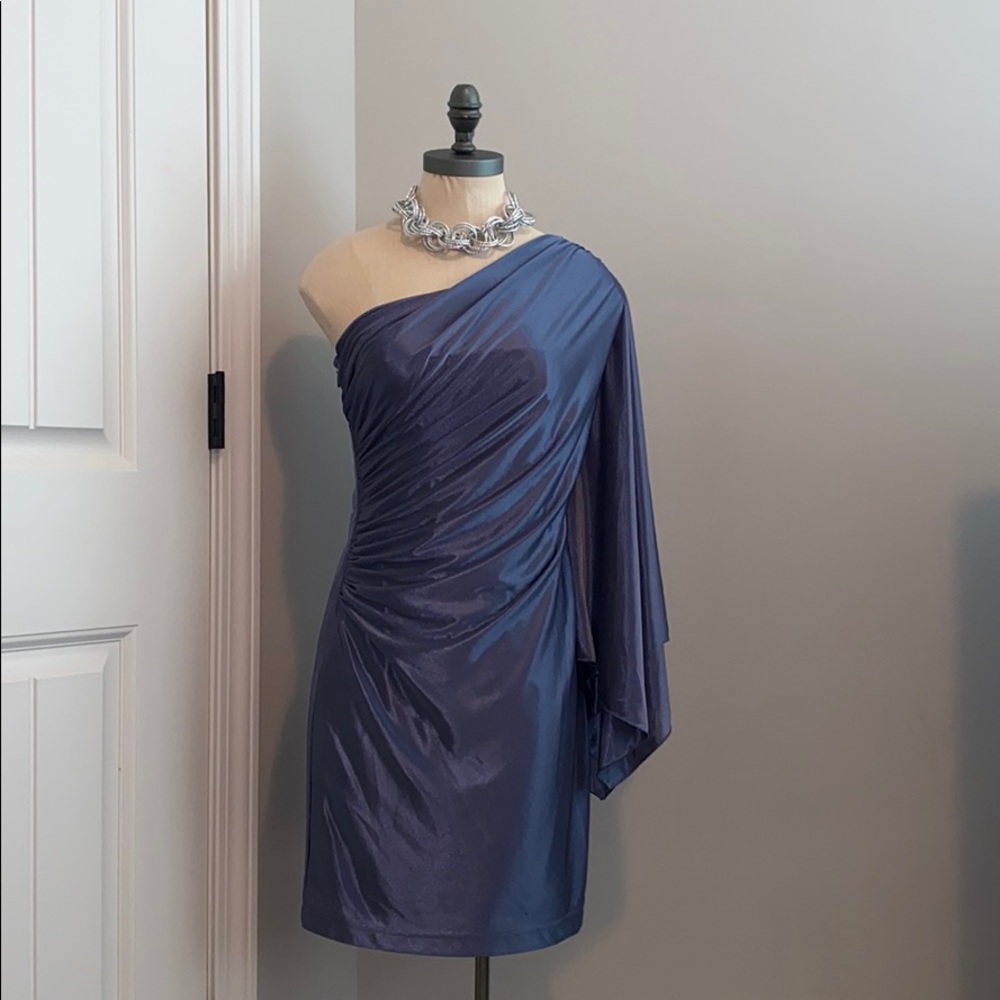 Size S Gray One Shoulder Dress Like New